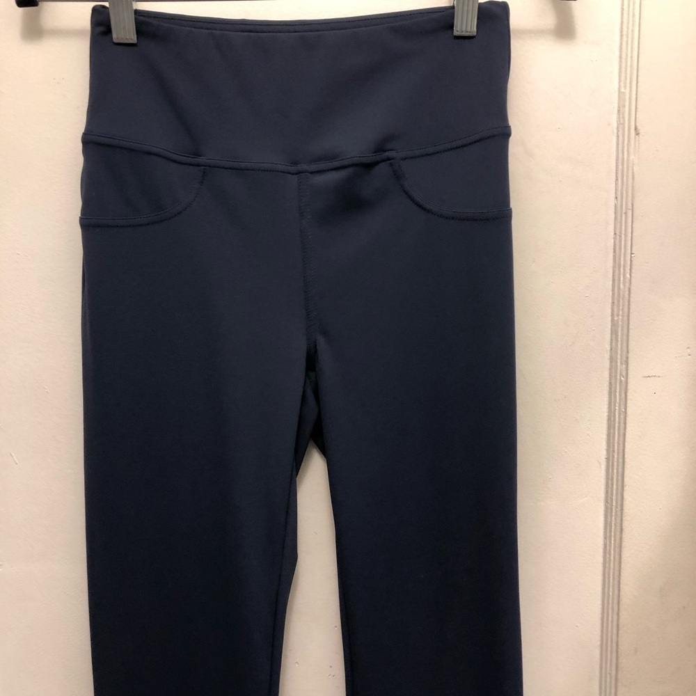 HALARA Flare Pants Navy Blue Size Small Tall - Picture 2 of 7